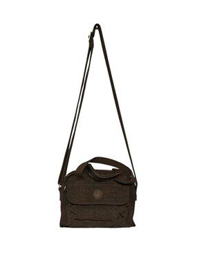 Kipling Black Canvas Small Satchel Crossbody Bag
